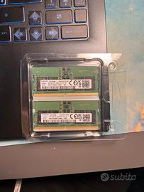 2 stick di ram 8gb ddr5 5200 mhz per laptop