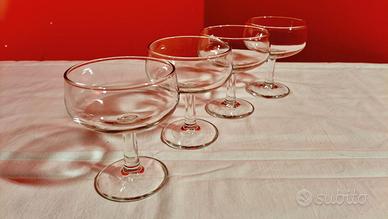 Set 4 Coppe Champagne Vontage anni '70