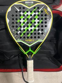 Racchetta padel Heroe Predator nera sabbiata