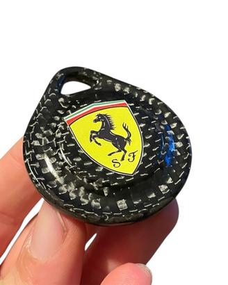 Portachiavi Ferrari in vera fibra di carbonio