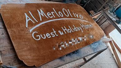 Cartelli in legno artigianali, pezzi unici