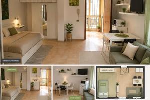 Monolocale con cucina e giardino via Porretti 16