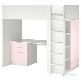 Letto a castello ikea bianco e rosa