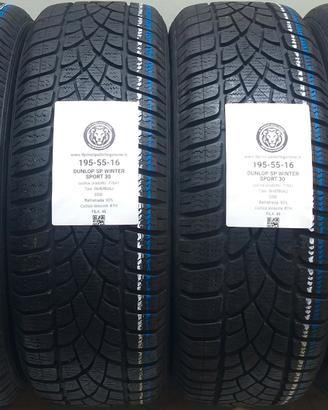 4 GOMME 195 55 16 DUNLOP A77641