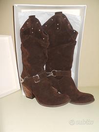 Stivali, Stivaletti marroni stile Cowboy, n°38