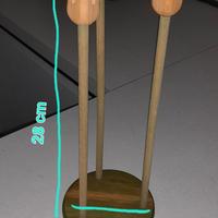 porta rotolo da cucina in fiori in legno 