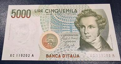 CINQUEMILA 5000 LIRE BELLINI SOSTITITUTIVA XC FDS