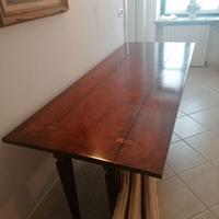 Tavolo fratino impero in radica, allargabile