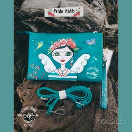 Borsa Frida Kahlo dipinta a mano