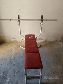 Panca con Bilancere e Pesi in ghisa