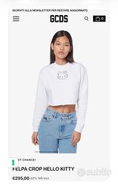 Felpa crop Hello Kitty GCDS Milano taglia S