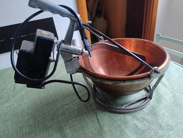 Paiolo polenta in rame elettrico funzionante