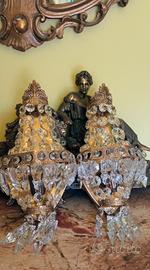 coppia di applique vintage stile impero