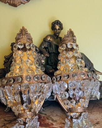 coppia di applique vintage stile impero