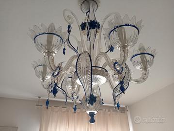 lampadario in vetro soffiato 