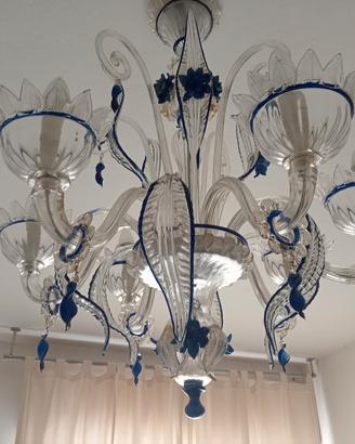 lampadario in vetro soffiato 