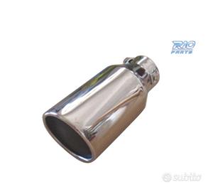 TERMINALE SCARICO TONDO 90MM IN ACCIAIO INOX TONDO