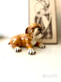 Statua cane bulldog/ boxer ceramica Made in Italy