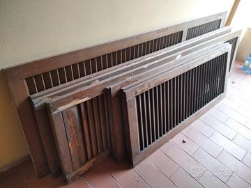 Infissi di legno noce e finestre 