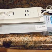 MEROSS Ciabatta WI-FI da 3 prese shuko e 4 USB