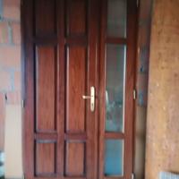 portoncino esterno in legno massello