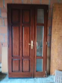 portoncino esterno in legno massello
