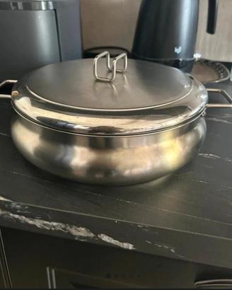 Tegame+coperchio Barazzoni Tummy acciaio Inox  