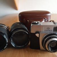 Macchina fotografica Agfa Silette e 2 obiettivi 