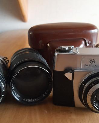 Macchina fotografica Agfa Silette e 2 obiettivi 
