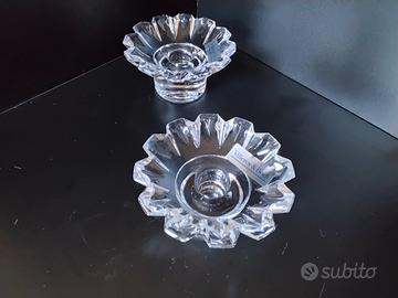 coppia portacandele in cristallo Villeroy e Boch