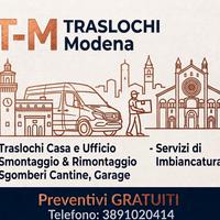 Traslochi, imbiancatura e sgomberi Modena