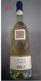 6 bottiglie Orvieto Bigi vino bianco