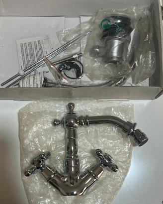 Coppia Rubinetteria M&Z Epoca Lavabo e Bidet Nuovi