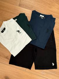 3 t-shirt + pantalone corto Ralph Lauren 12 anni