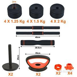 Set pesi manubri e kettlebell