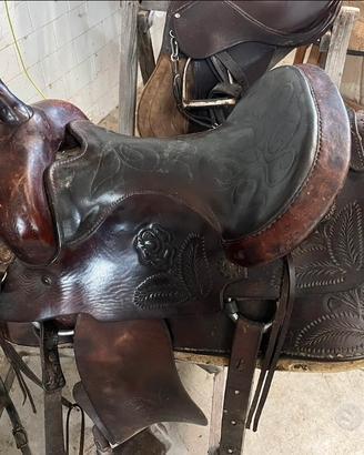Sella per cavallo monta western