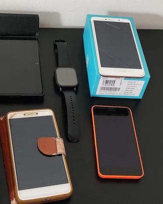 Lotto smartphone, tablet e smartwatch usati