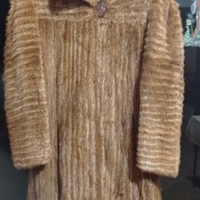 Cappotto a righe , di visone