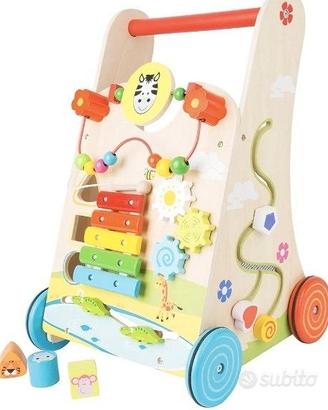 Small Foot 10606 Carrello Primi Passi Prato Fiorit