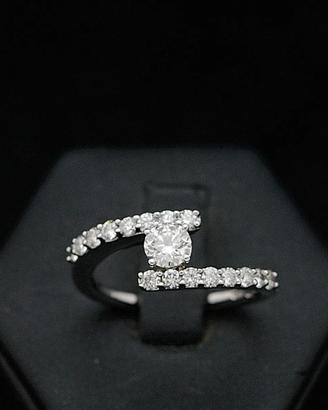 GIORGIO VISCONTI ANELLO SOLITARIO ORO BIANCO 18 KT