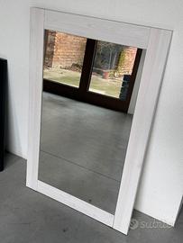 Specchio con cornice legno chiaro 100x65