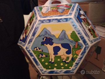 piatto mucca tridimensionale