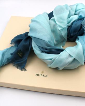Rolex Sciarpa Cashmere/Modal Azzurra Originale