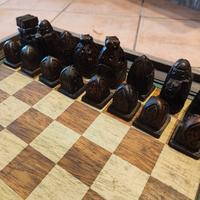 scacchiera in legno artigianale