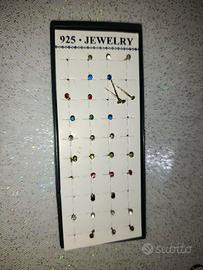 set piercing naso o orecchie in argento 925