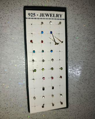 set piercing naso o orecchie in argento 925