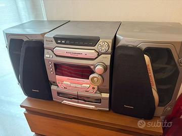 Panasonic SC-AK47 stereo 5 CD + casse + telecomand