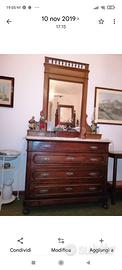 comò piemontese in noce del XIX SECOLO