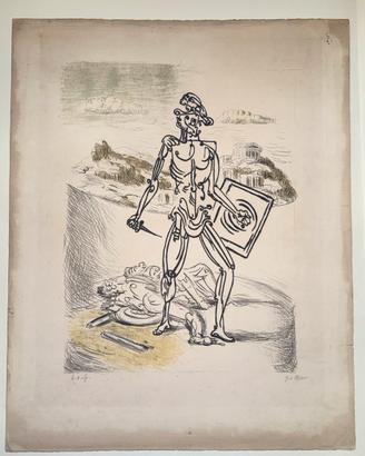 Giorgio de Chirico - Litografia, Il Gladiatore