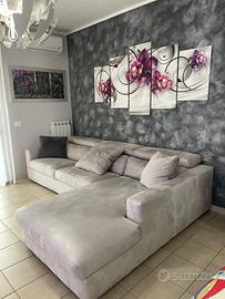 Divano soggiorno 4 posti con chaise longue